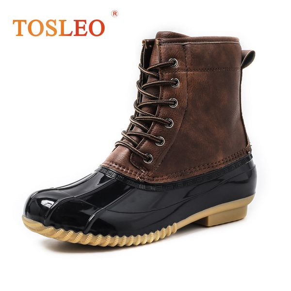 men's winter boots fur warm winter shoes leather men shoes, Black