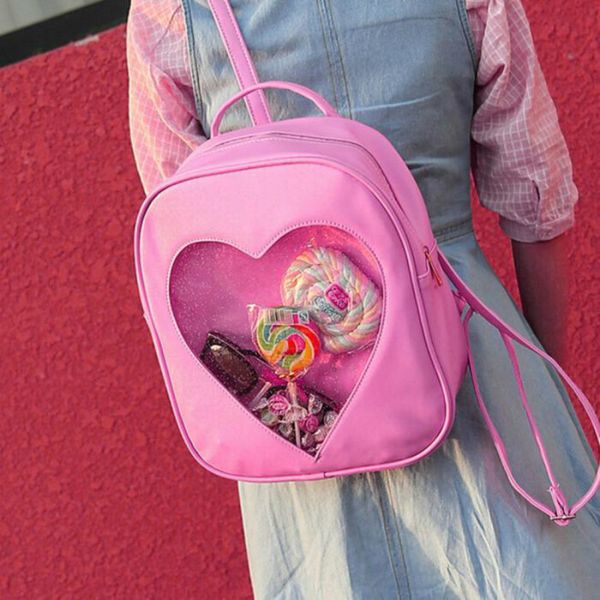 fashion women backpack candy color transparent heart shape ladies girls school shoulder bags backpacks for teenage girls mochila
fashion women backpack candy color transparent heart shape ladies girls school shoulder bags backpacks for teenage girls mochila