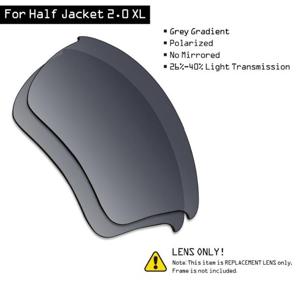 smartvlt polarized sunglasses replacement lenses for half 2.0 xl - grey gradient tint
smartvlt polarized sunglasses replacement lenses for half 2.0 xl - grey gradient tint