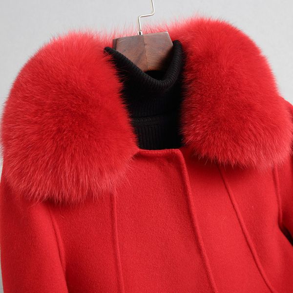 100% wool coat women 2020 double-sided woolen coats detachable natural fox fur collar autumn winter jacket 38900 wyq2145, Black
100% wool coat women 2020 double-sided woolen coats detachable natural fox fur collar autumn winter jacket 38900 wyq2145, Black
