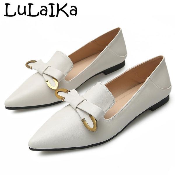 lulaika 2019 spring autumn women's new leather pointed bow metal decoration sweet shallow mouth soft bottom casual flat shoes, Black
lulaika 2019 spring autumn women's new leather pointed bow metal decoration sweet shallow mouth soft bottom casual flat shoes, Black