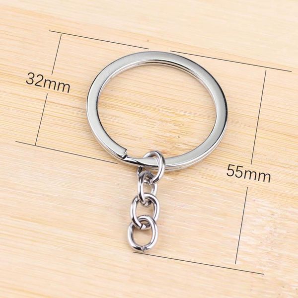 25mm metal keychain rhodium plated alloy key chains simple key ring ing, Silver
25mm metal keychain rhodium plated alloy key chains simple key ring ing, Silver