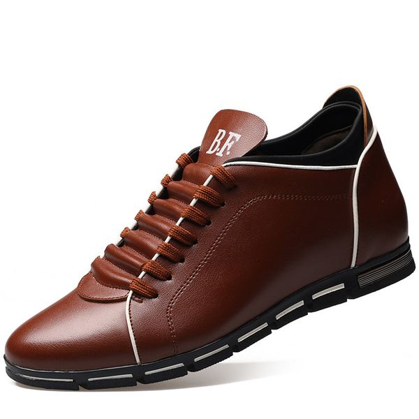 height increasing men leather casual shoes size 37-42 brand fashion man lace up footwear, Black
height increasing men leather casual shoes size 37-42 brand fashion man lace up footwear, Black