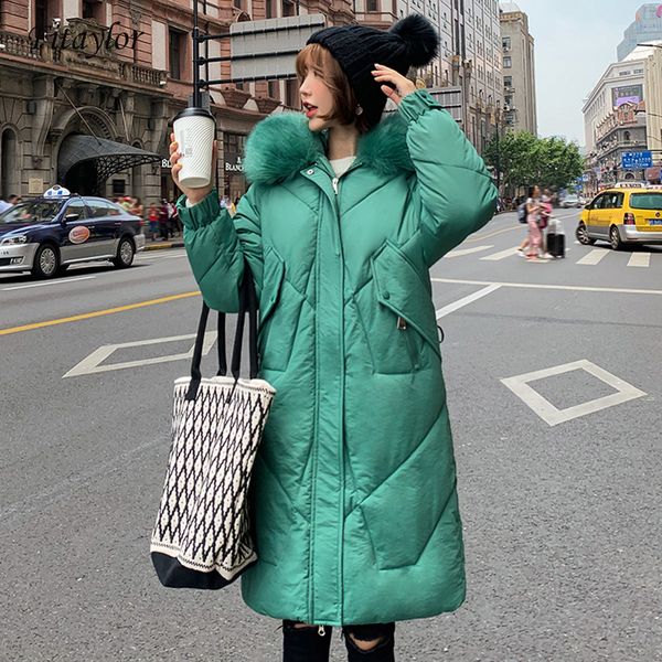 fitaylor women long jacket plus size winter down cotton coat large faux fur collar hooded parkas lady slim snow outwear, Tan;black
fitaylor women long jacket plus size winter down cotton coat large faux fur collar hooded parkas lady slim snow outwear, Tan;black