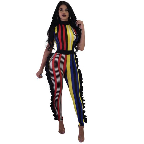 rainbow print striped sleeveless jumpsuit playsuit slim bodycon ruffle rompers jumpsuit club outfits elegant overalls, Black;white
rainbow print striped sleeveless jumpsuit playsuit slim bodycon ruffle rompers jumpsuit club outfits elegant overalls, Black;white