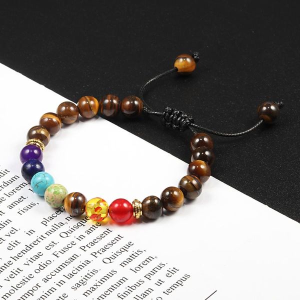 classic natural tiger eye stone bracelets 7 chakra healing beaded braided bracelet charm women men fashion weave jewelry pulsera, Black
classic natural tiger eye stone bracelets 7 chakra healing beaded braided bracelet charm women men fashion weave jewelry pulsera, Black