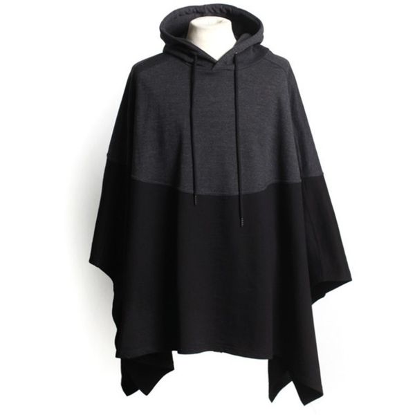 men's hoodies & sweatshirts mens hooded cape mantle clothing patchwork hip hop rocker stage homme black loose harajuku moletom
men's hoodies & sweatshirts mens hooded cape mantle clothing patchwork hip hop rocker stage homme black loose harajuku moletom