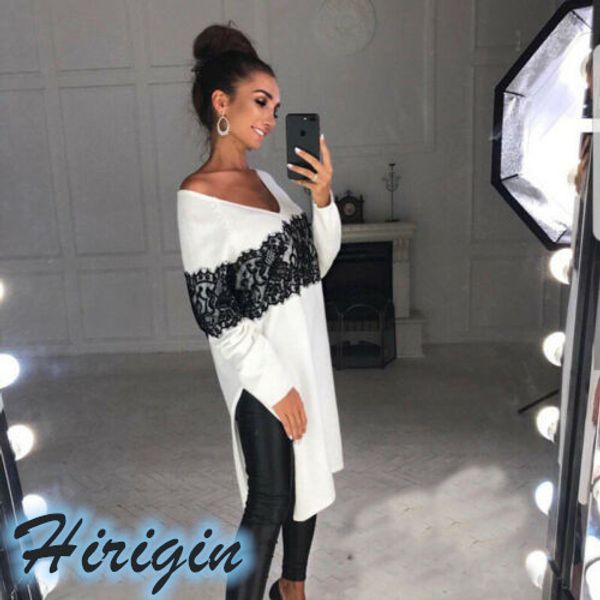 summer women clothes 2019 new casual woman long sleeve v-neck white jumper pullover long no cap, Black
summer women clothes 2019 new casual woman long sleeve v-neck white jumper pullover long no cap, Black
