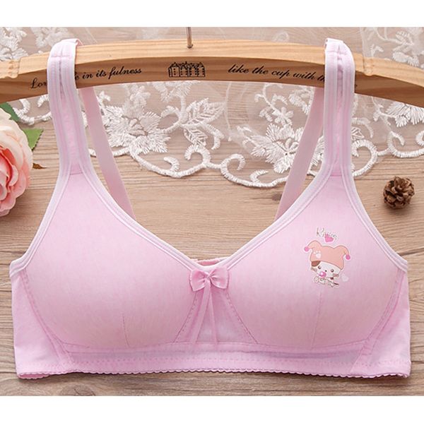 women bras teenage girl underwear cute cartoon print bow knot students wire bras, Red;black
women bras teenage girl underwear cute cartoon print bow knot students wire bras, Red;black