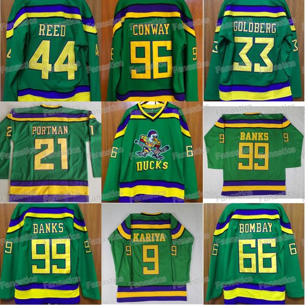 The Mighty Ducks Moive Jersey 96 Charlie Conway 99 Adam Banks 66 Gordon Bombay 33 Greg Goldberg 44 Reed 21 Dean Portman Stich Hockey Jerseys
The Mighty Ducks Moive Jersey 96 Charlie Conway 99 Adam Banks 66 Gordon Bombay 33 Greg Goldberg 44 Reed 21 Dean Portman Stich Hockey Jerseys