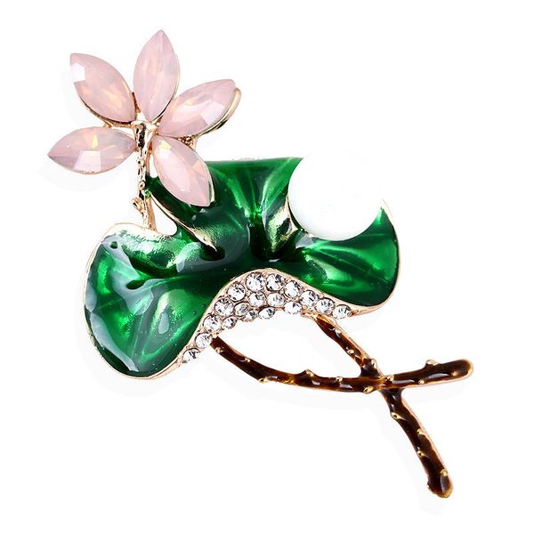 manual rhinestone alloy oil dripping lotus leaf lotus brooch pin ma'am parts, Gray
manual rhinestone alloy oil dripping lotus leaf lotus brooch pin ma'am parts, Gray