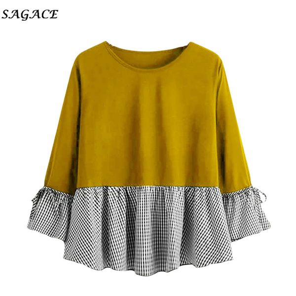 sagace tops женщина плюс размер печать лоскутная с длинным рукавом оборки bow tie tops вскользь весна осенью пуловер леди, White
sagace tops женщина плюс размер печать лоскутная с длинным рукавом оборки bow tie tops вскользь весна осенью пуловер леди, White