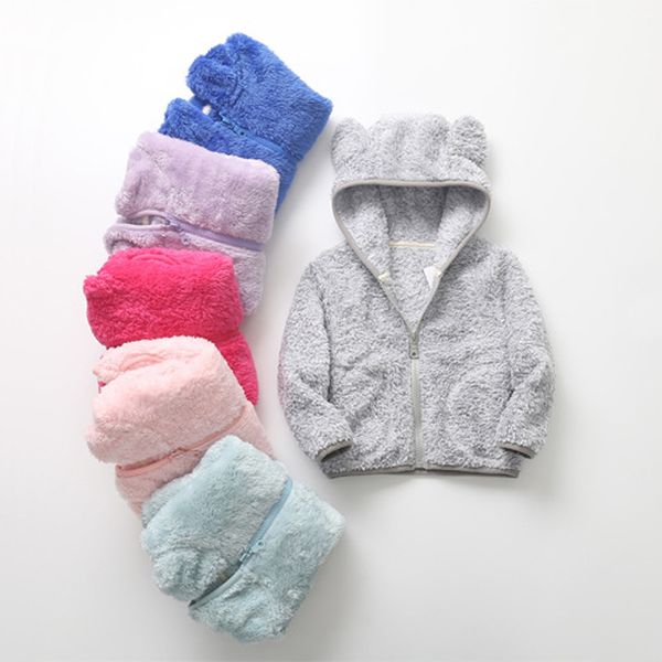 Kid Bear Ears Shape Coral Fleece Long Sleeve Solid Jacket Sweatshirt Outwear with Pocket
Kid Bear Ears Shape Coral Fleece Long Sleeve Solid Jacket Sweatshirt Outwear with Pocket