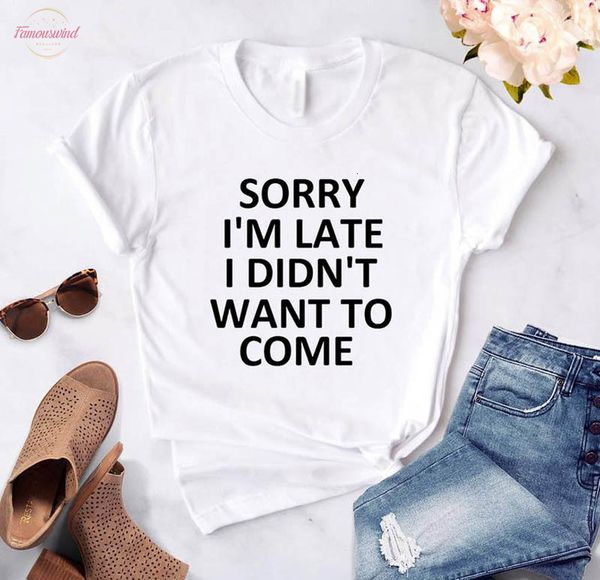 new sorry im late i didnt want to come print women tshirt casual funny t shirts women tumblr streetwear, White
new sorry im late i didnt want to come print women tshirt casual funny t shirts women tumblr streetwear, White