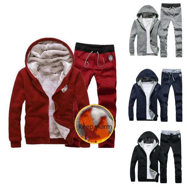 drop shipping loozykit winter thick tracksuit hoodie sportswear zipper fleece hooded jackets+elastic waist pants casual men set, Black
drop shipping loozykit winter thick tracksuit hoodie sportswear zipper fleece hooded jackets+elastic waist pants casual men set, Black