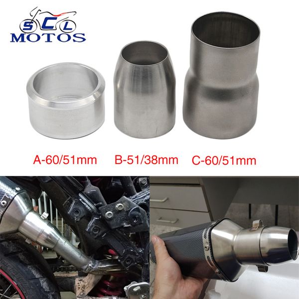 sclmotos- 60mm to 51mm,51mm to 38mm convertor adapter stainless steel motorcycle exhaust motorbike connecting link down pipes
sclmotos- 60mm to 51mm,51mm to 38mm convertor adapter stainless steel motorcycle exhaust motorbike connecting link down pipes