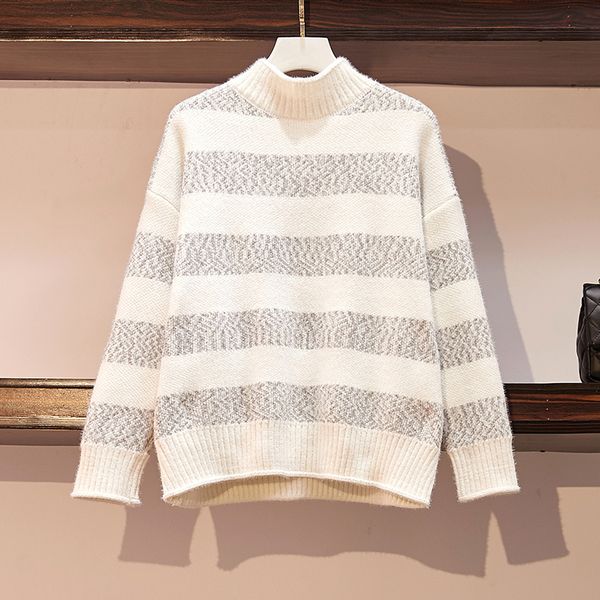 women's sweaters turtleneck sweater 2021 autumn and winter college wind pullover fashion loose long sleeve clothing, White;black
women's sweaters turtleneck sweater 2021 autumn and winter college wind pullover fashion loose long sleeve clothing, White;black