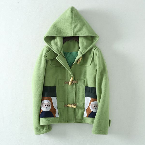 autumn harajuku hooded women winter woolen blend ladies fashion short wool coat green outwear green horns thicken warm casual, Black
autumn harajuku hooded women winter woolen blend ladies fashion short wool coat green outwear green horns thicken warm casual, Black