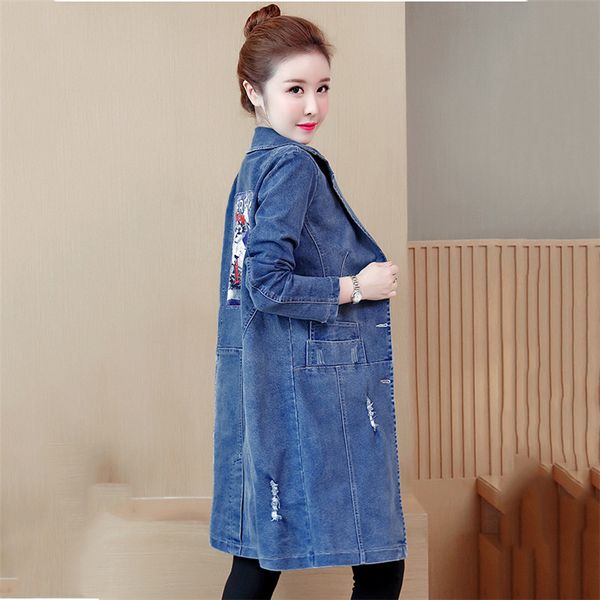 2020 new fashion long denim trench coats spring autumn women's clothing casual plus size bf cardigan windbreaker overcoat b39, Tan;black
2020 new fashion long denim trench coats spring autumn women's clothing casual plus size bf cardigan windbreaker overcoat b39, Tan;black