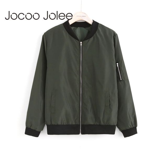 jocoo jolee women thin jackets fashion basic bomber jacket long sleeve coat casual windbreaker stand collar slim outerwear, Black;brown
jocoo jolee women thin jackets fashion basic bomber jacket long sleeve coat casual windbreaker stand collar slim outerwear, Black;brown