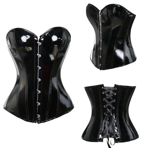 steampunk corset gothtic bustier plastic bones lace women pu corsets tummy slimming sheath overbust woman modeling, Black;white
steampunk corset gothtic bustier plastic bones lace women pu corsets tummy slimming sheath overbust woman modeling, Black;white