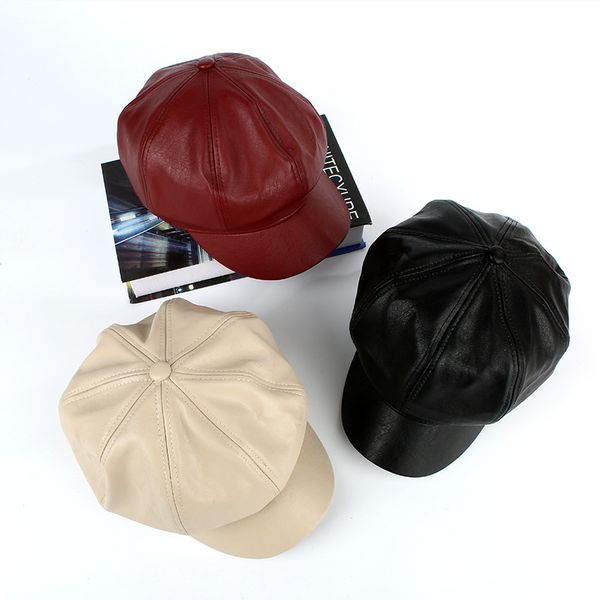 2019 leather octagonal hats autumn winter collage vintage hat fashion painter hat 4 style beret womens men hats art caps, Blue;gray
2019 leather octagonal hats autumn winter collage vintage hat fashion painter hat 4 style beret womens men hats art caps, Blue;gray