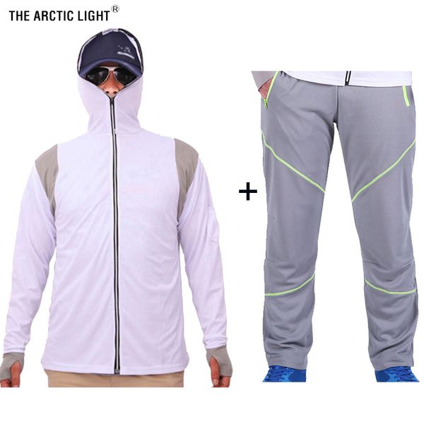the arctic light ultra-light hooded fishing set avoiding mosquito quick dry sun protection fishing shirts&pants anti-uv, Gray;blue
the arctic light ultra-light hooded fishing set avoiding mosquito quick dry sun protection fishing shirts&pants anti-uv, Gray;blue