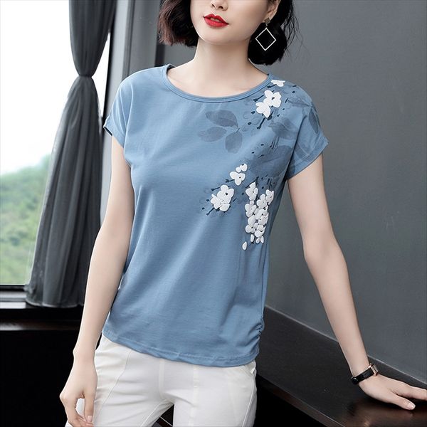 short-sleeved women's t-shirt 2020 women's large clothing t-shirt clothing size loose middle-aged mother summer clothes half-sleev, White
short-sleeved women's t-shirt 2020 women's large clothing t-shirt clothing size loose middle-aged mother summer clothes half-sleev, White