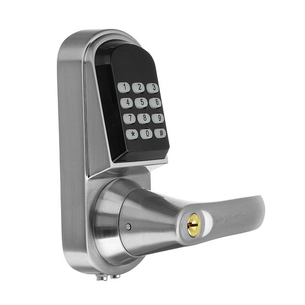 electronic code keypad home security entry bluetooth door lock with spare key