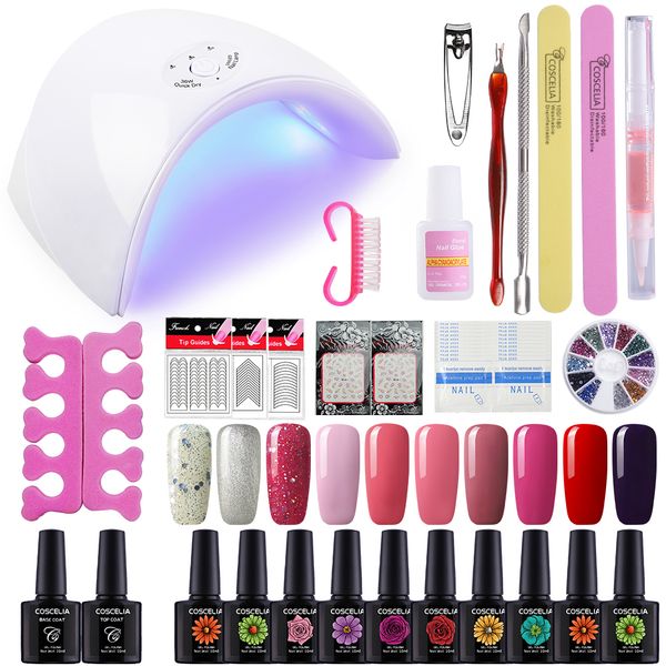 coscelia full manicure set nail gel polish set for manicure soak off gel varnish nail art sets 36w uv led lamp dryer tools
coscelia full manicure set nail gel polish set for manicure soak off gel varnish nail art sets 36w uv led lamp dryer tools