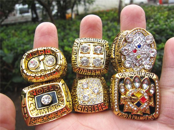 6pcs Супер American Bowl футбольной команды Steeler сек Чемпионат Cowboy кольцо Установить вентилятор подарок промотирования 2019 2020 оптовых
6pcs Супер American Bowl футбольной команды Steeler сек Чемпионат Cowboy кольцо Установить вентилятор подарок промотирования 2019 2020 оптовых