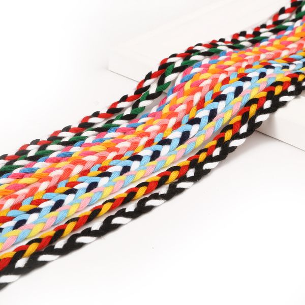 5meters mix colors 3 shares twisted cotton cords 7mm diy craft decor ropes cotton cord for bracelet gift packing belt hat, Black;white
5meters mix colors 3 shares twisted cotton cords 7mm diy craft decor ropes cotton cord for bracelet gift packing belt hat, Black;white