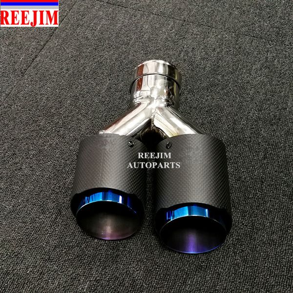 1pcs mablack dual carbon fiber stainless steel exhaust tip exhaust pipe muffler blue burnt pipe tip
1pcs mablack dual carbon fiber stainless steel exhaust tip exhaust pipe muffler blue burnt pipe tip