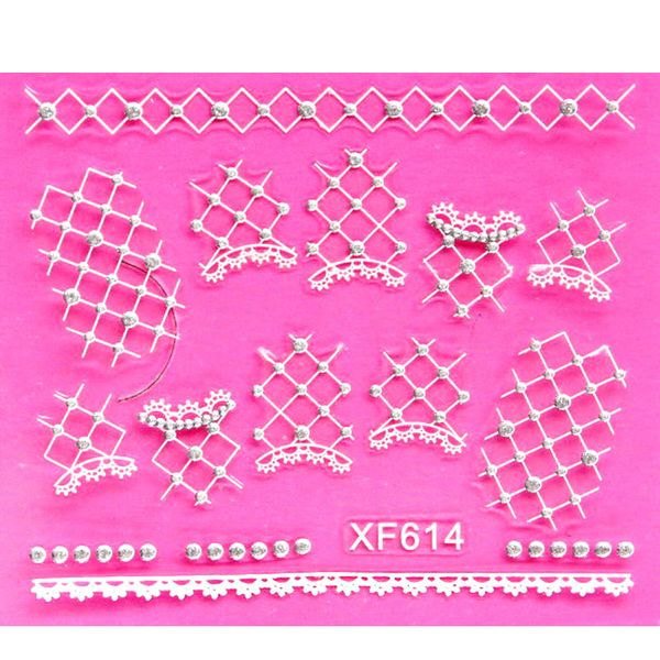 sweet 3d white pattern design water transfer nails art sticker decals lady women manicure tools nail wraps decals xf614, Black
sweet 3d white pattern design water transfer nails art sticker decals lady women manicure tools nail wraps decals xf614, Black