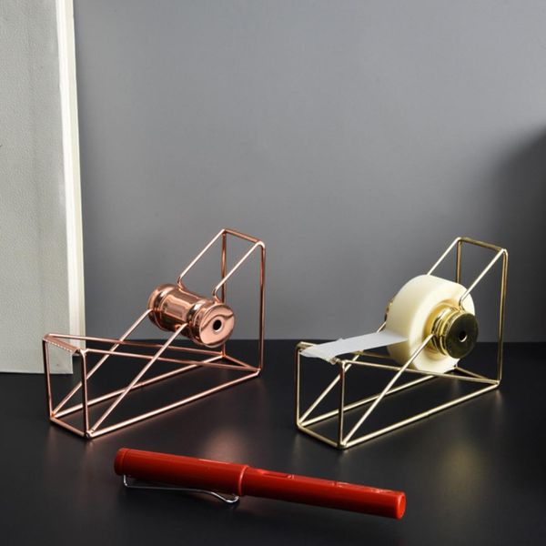 hollow metal wire tape holder cutter dispenser rack for home office school stationery desksupplies 
hollow metal wire tape holder cutter dispenser rack for home office school stationery desksupplies