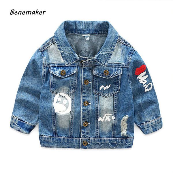 benemaker ripped denim jackets for boy girl autumn children's clothing outerwear causal windbreaker baby kids jeans coats jh056, Blue;gray
benemaker ripped denim jackets for boy girl autumn children's clothing outerwear causal windbreaker baby kids jeans coats jh056, Blue;gray
