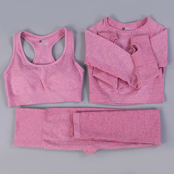 3pcs women vital seamless yoga set workout sport wear gym clothing long sleeve crop bra high waist leggings sports suit, White;red
3pcs women vital seamless yoga set workout sport wear gym clothing long sleeve crop bra high waist leggings sports suit, White;red