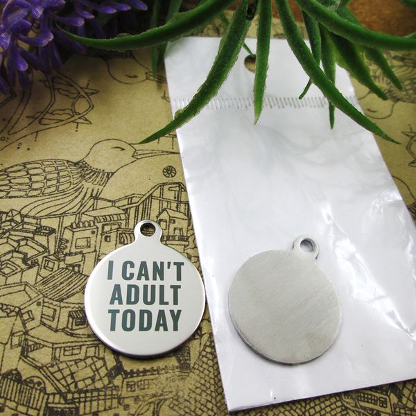 40pcs--"i can't today"stainless steel charms more style for choosing diy charms pendants for necklace, Bronze;silver
40pcs--"i can't today"stainless steel charms more style for choosing diy charms pendants for necklace, Bronze;silver