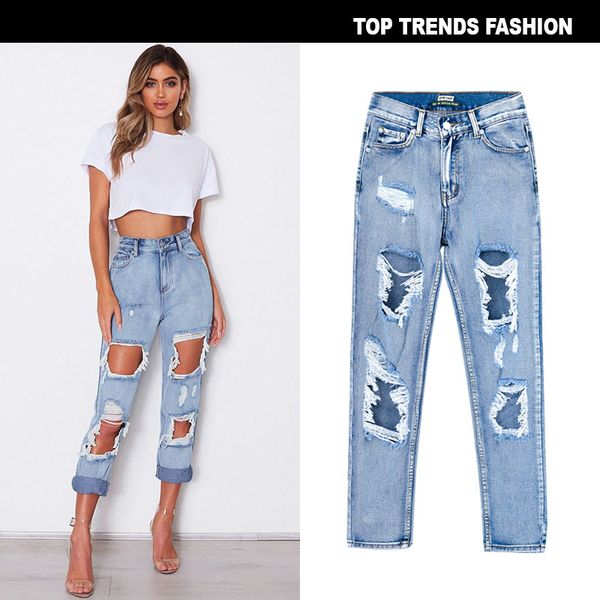 women designer jeans 2020 summer luxury elegant female clothes brand woman big holes jeans high waisted patch ripped skinny denim pants, Blue
women designer jeans 2020 summer luxury elegant female clothes brand woman big holes jeans high waisted patch ripped skinny denim pants, Blue