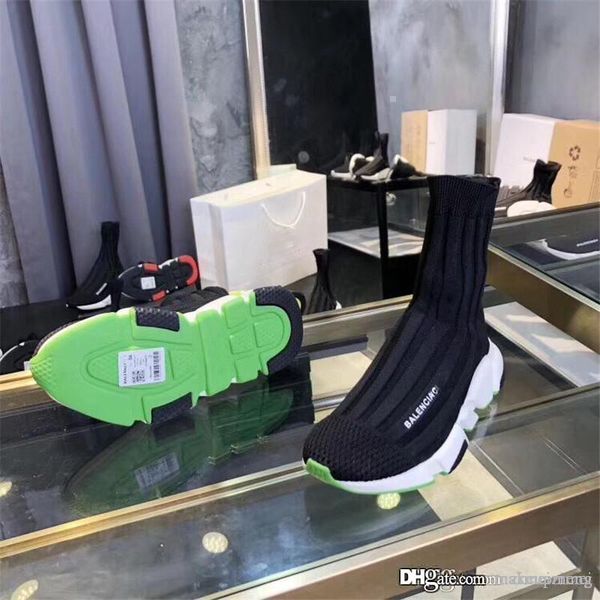 19ssbalencia design speed runner trainers black with green and black bottom turnschuhe sock flat trainer sneakersd with original box, Blue;gray
19ssbalencia design speed runner trainers black with green and black bottom turnschuhe sock flat trainer sneakersd with original box, Blue;gray