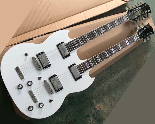 factory wholesale double necks white 12+6 strings electric guitar withlp pickups,rosewood fingerboard,offering customized services
factory wholesale double necks white 12+6 strings electric guitar withlp pickups,rosewood fingerboard,offering customized services
