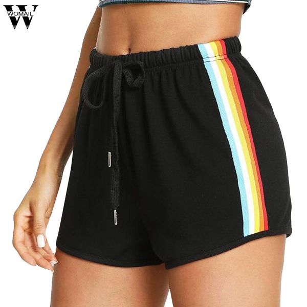 womail shorts 1pc women's summer short casual women rainbow print sport elastic short pants beach shorts 2019 jun04, White;black
womail shorts 1pc women's summer short casual women rainbow print sport elastic short pants beach shorts 2019 jun04, White;black