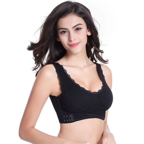 women lingerie lace solid color cross side buckle without rims gathered sports running underwear sleep bra, White;black
women lingerie lace solid color cross side buckle without rims gathered sports running underwear sleep bra, White;black