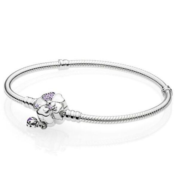 original 925 sterling silver bracelet wildflower meadow floral clasp snake chain bangle fit bead charm diy fashion jewelry, Golden;silver
original 925 sterling silver bracelet wildflower meadow floral clasp snake chain bangle fit bead charm diy fashion jewelry, Golden;silver