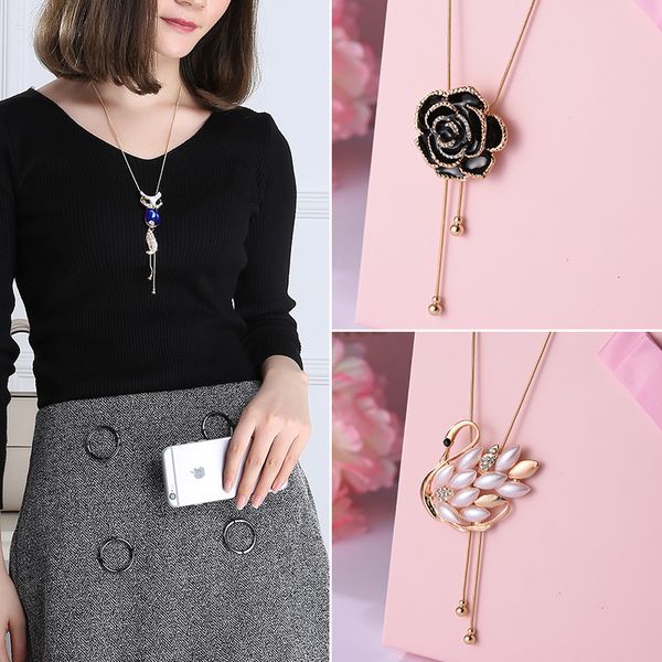necklace sweater chain women long necklaces jewelry ladies phoenix pendant fox elegant fashion trendy alloy key naszyjnik, Silver
necklace sweater chain women long necklaces jewelry ladies phoenix pendant fox elegant fashion trendy alloy key naszyjnik, Silver