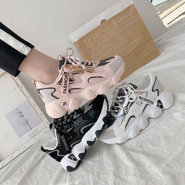 women's sneakers leather shoes white platform female vulcanized running shoe lace up solid chaussure reflective woman i6-18
women's sneakers leather shoes white platform female vulcanized running shoe lace up solid chaussure reflective woman i6-18