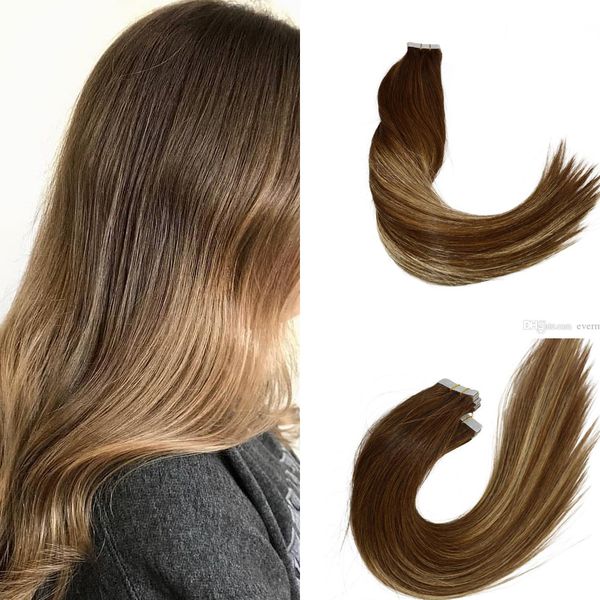 selling balayage color 4/27 remy hair straight tape hair 100g 40 pcs in stock, Black
selling balayage color 4/27 remy hair straight tape hair 100g 40 pcs in stock, Black