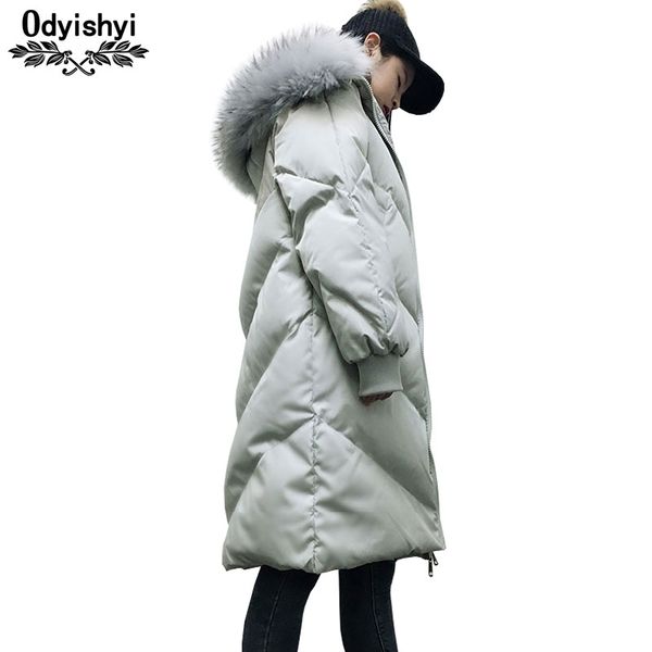 fashion down coat female winter long jacket solid 2018 thicken loose down jackets big fur collar hooded women winter parka hs335, Black
fashion down coat female winter long jacket solid 2018 thicken loose down jackets big fur collar hooded women winter parka hs335, Black