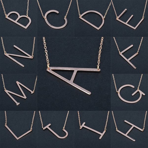 stainless steel a-z english alphabet initial necklace silver gold plated capital letter pendant fashion jewelry for women drop ship
stainless steel a-z english alphabet initial necklace silver gold plated capital letter pendant fashion jewelry for women drop ship