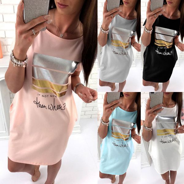 new loose o-neck women dress short sleeved plus size clothing summer casual women letter print short dresses with pockets, White
new loose o-neck women dress short sleeved plus size clothing summer casual women letter print short dresses with pockets, White